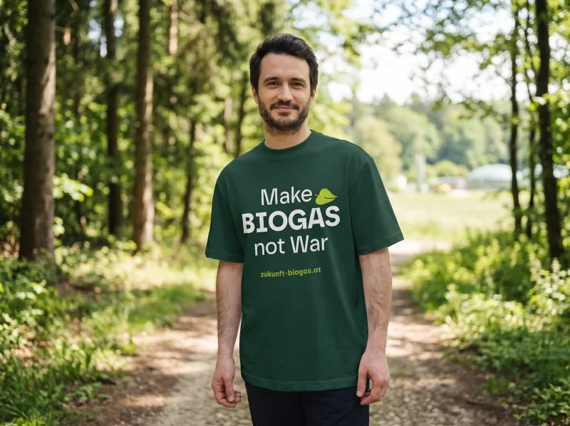 Make BIOGAS not War T-Shirt – Outdoor