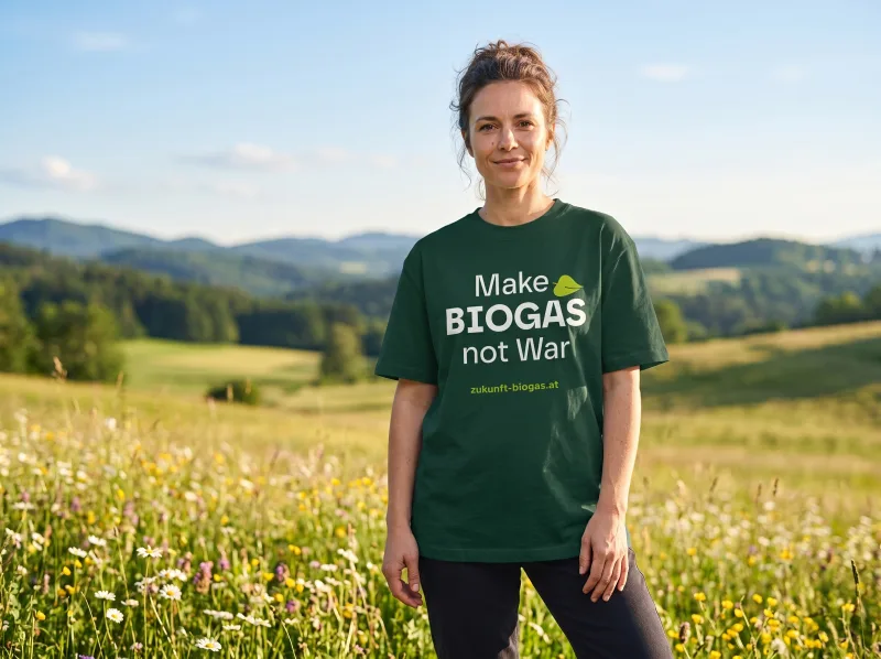 Make BIOGAS not War T-Shirt – Natur